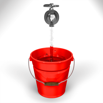 filling a bucket