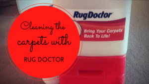 cleaning carpets with rug doctor