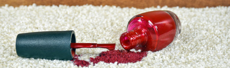 nail varnish spill on carpet