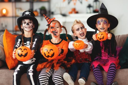 Kids at Halloween