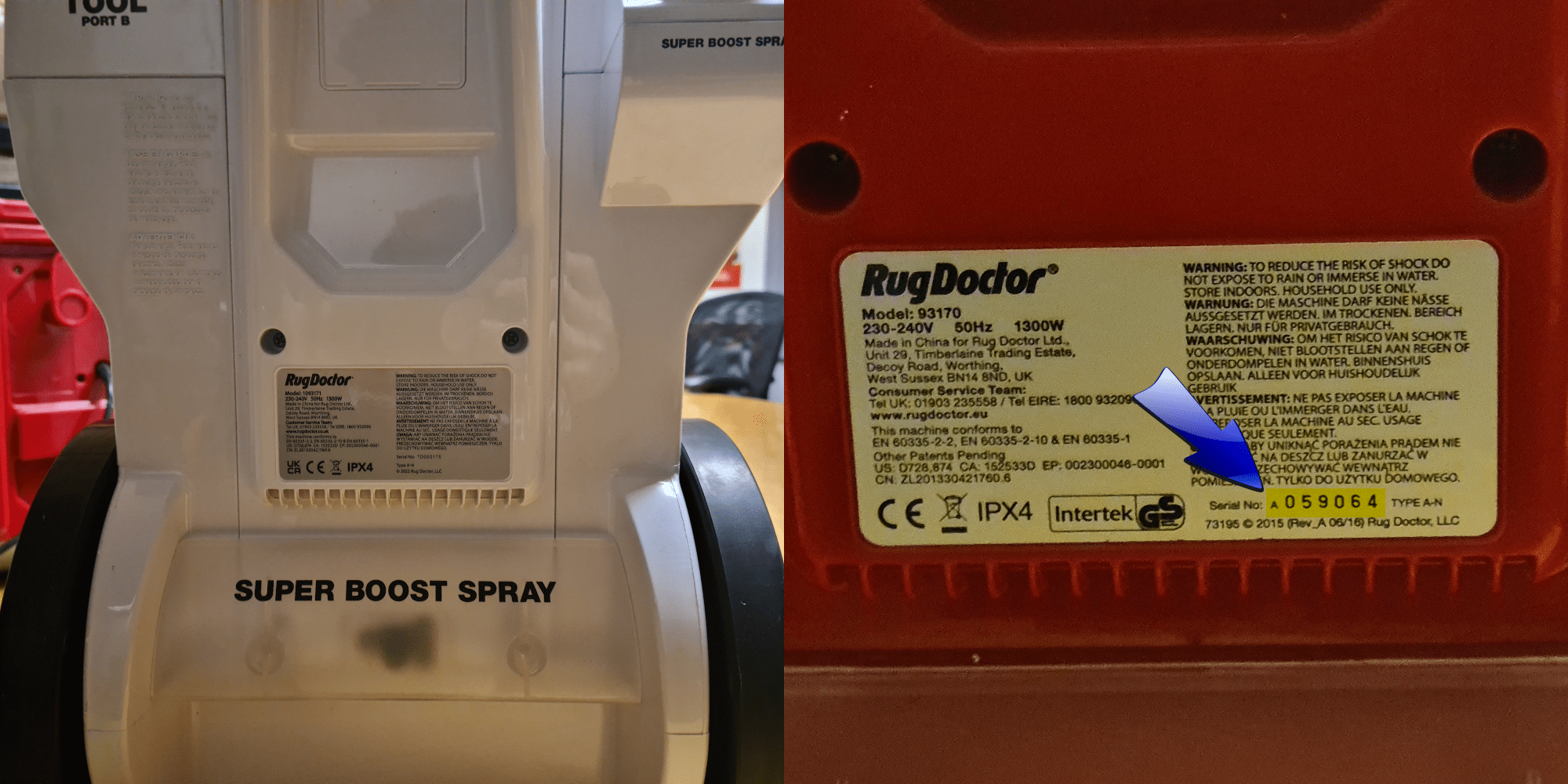 Deep Carpet Cleaner (Serial Number) Rug Doctor