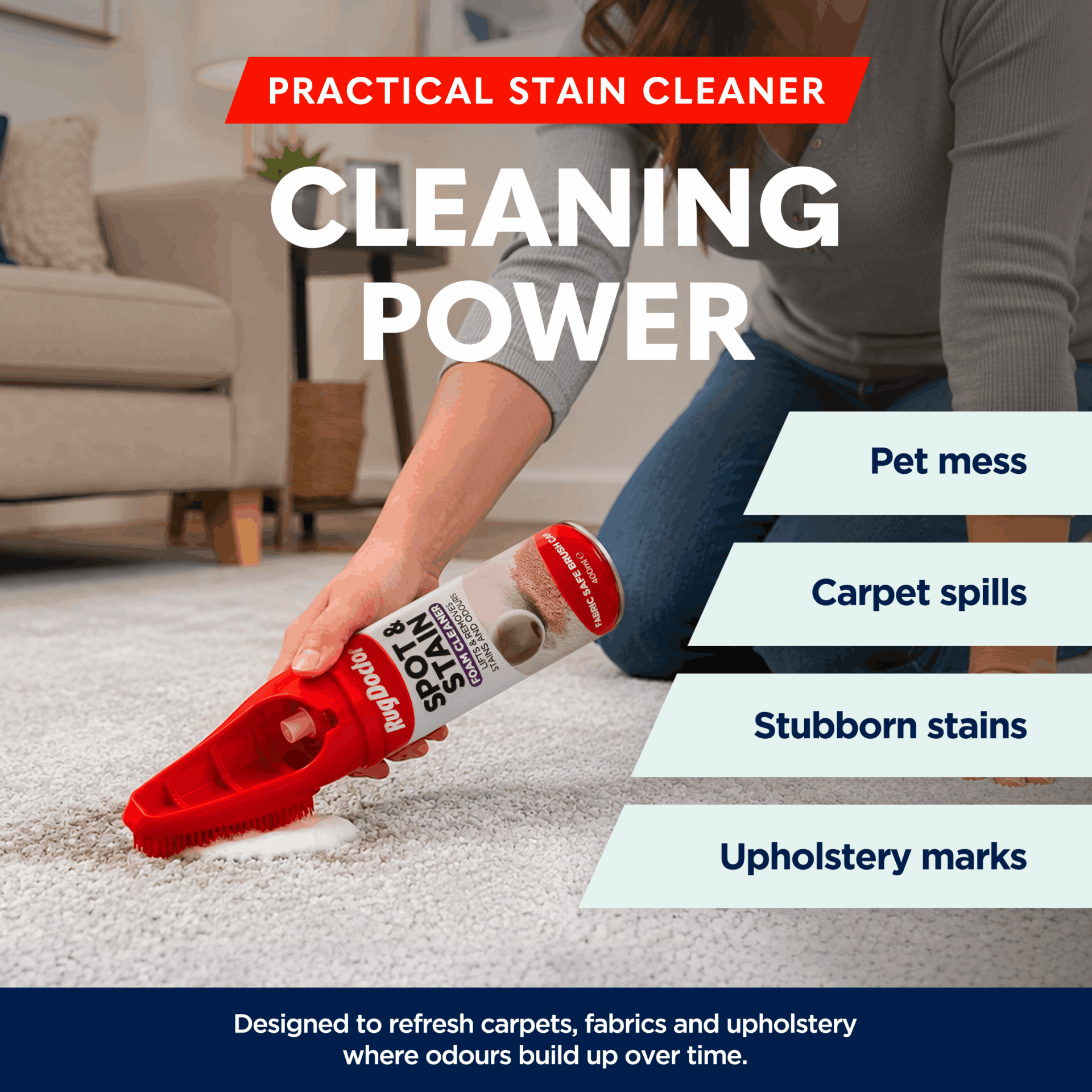 Rug Doctor Spot and Stain Foam Cleaner with Integrated Brush - Image 2