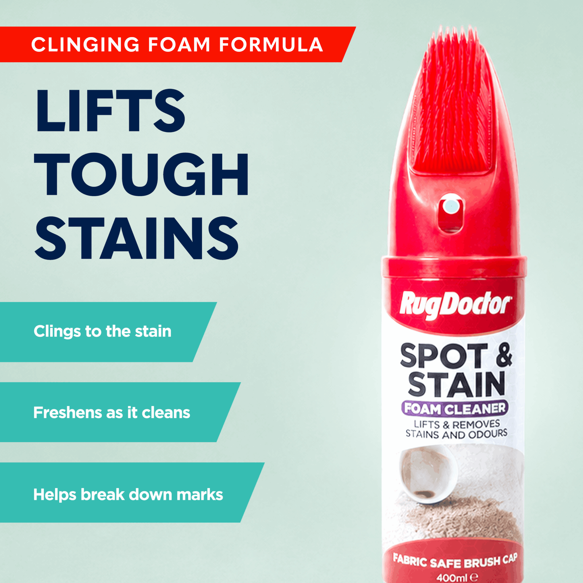 Rug Doctor Spot and Stain Foam Cleaner with Integrated Brush - Image 3