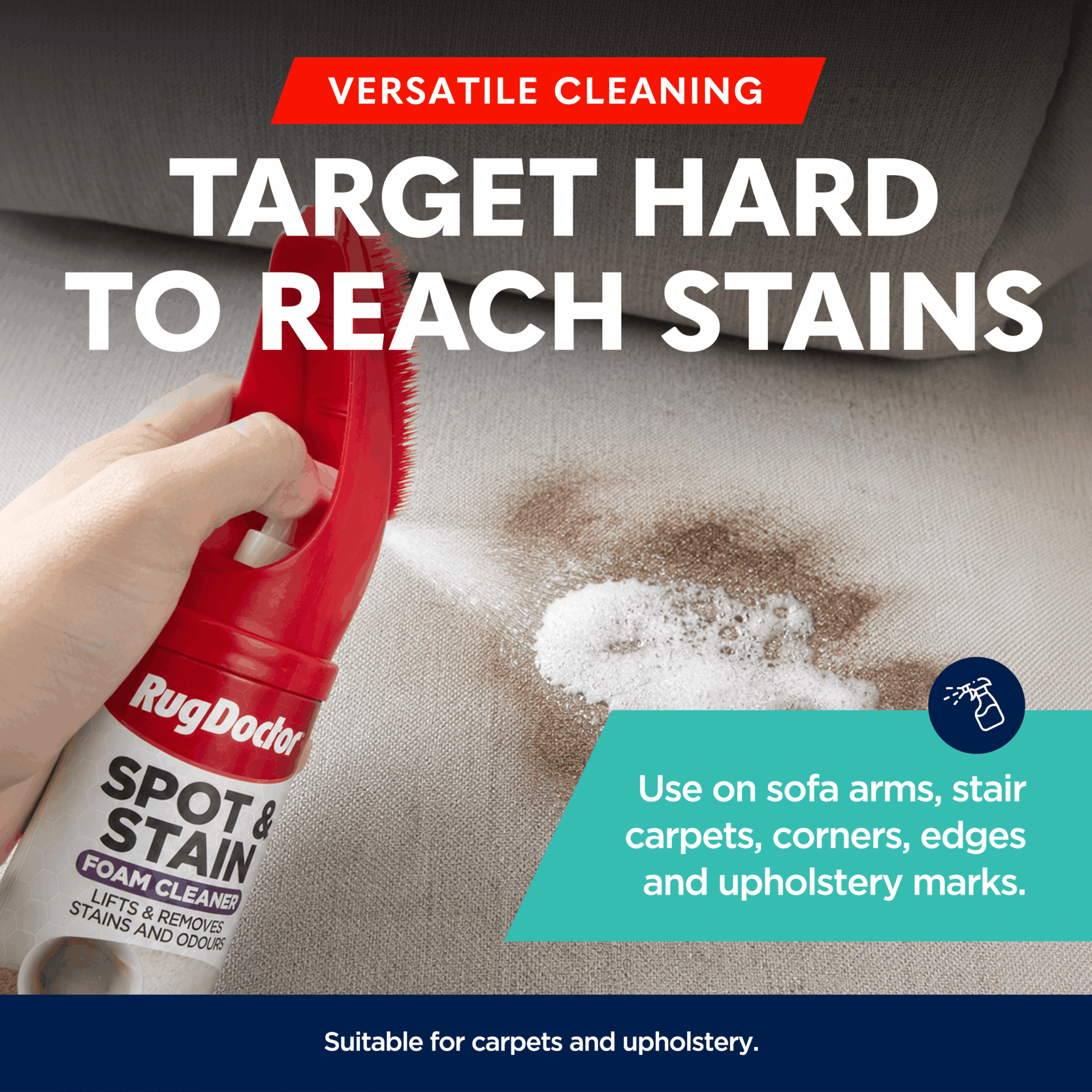 Rug Doctor Spot and Stain Foam Cleaner with Integrated Brush - Image 5
